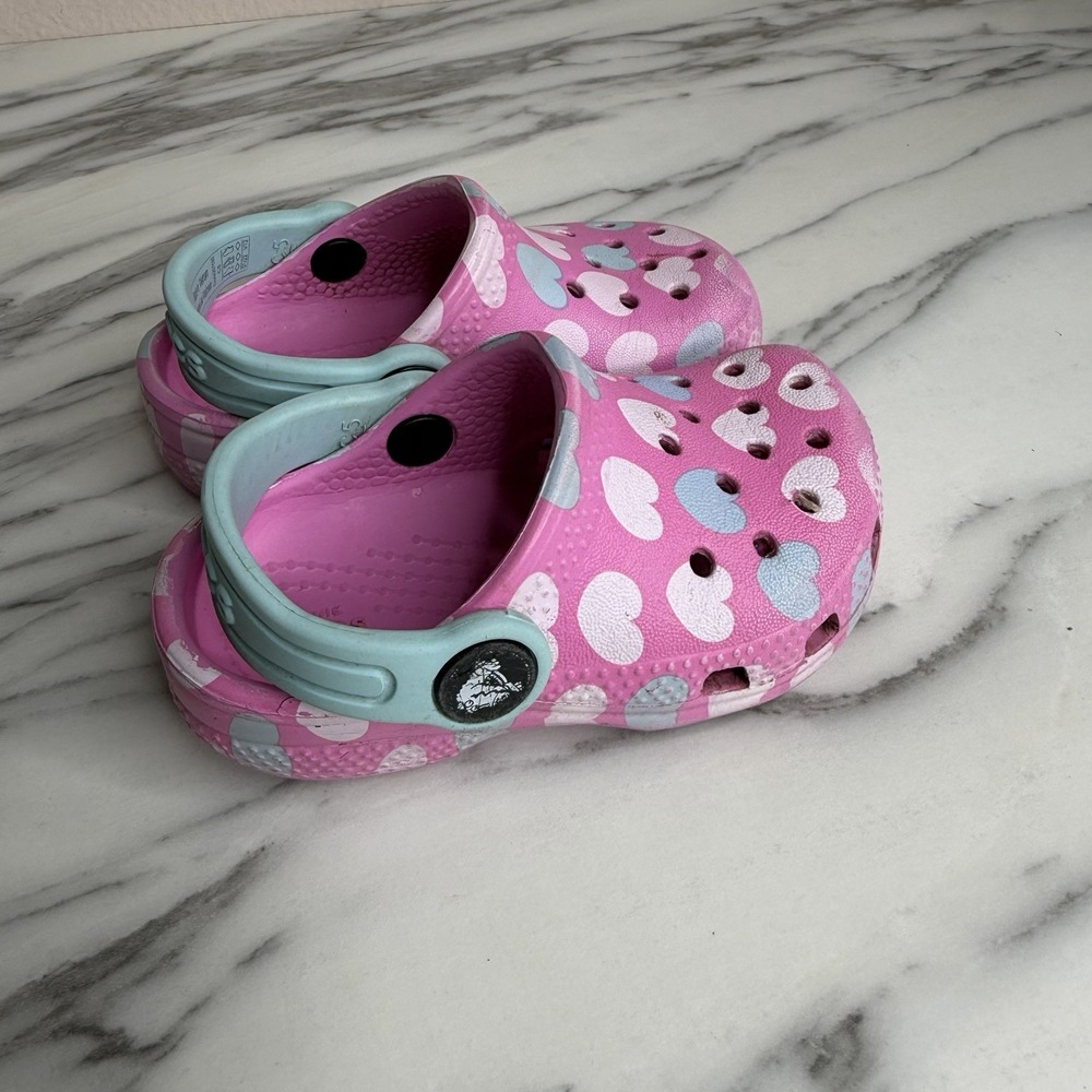 Crocs Classic Pink Comfort Clog Slip-On Shoes Unisex Toddler US Size C 5 - Picture 5 of 5